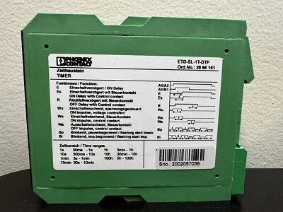 NEW Opened Phoenix Contact Timer Relay - ETD-SL-1T-DTF - US SELLER