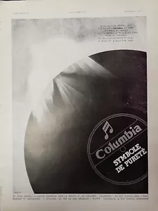 Columbia Records 1930 L'illustration Magazin Druck Werbung FRANZÖSISCH Vinyl - Bild 1 von 3
