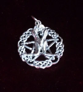 Sterlingsilber 925 GROSSER RITUS Anhänger / keltische Umgebung. Heidnisch, Wicca, okkult/ - Bild 1 von 2