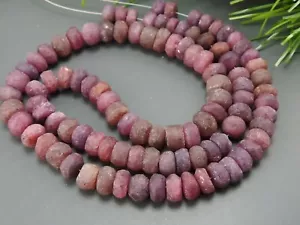Natural Ruby16Inch Smooth Roundel Beads,Matte Polished,Handmade,Loose Stone 5 MM - Picture 1 of 6