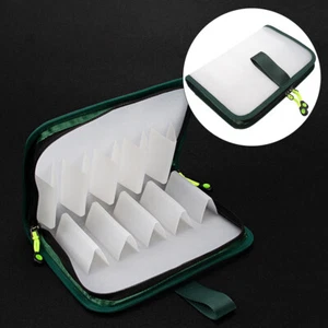 Fishing Box Lures Bag Squid Jig Wallet Bag 10 Compartments Wood Shrimp Lure Case - Picture 1 of 10