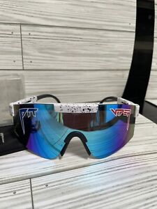 Pit viper sunglasses polarized brand new white/black specs uv400