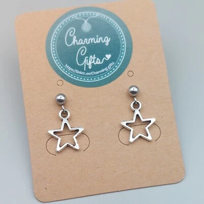 Aretes estrella - Regalo de joyería celestial para amigos y observadores de estrellas Foto 1 de 4