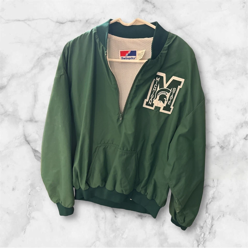 Cortavientos de Colección Media Cremallera Forrada Michigan State Swingster Talla X L 🏈 Foto 1 de 4