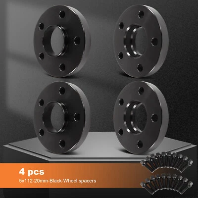 4X 20mm 5x112 Wheel Spacers 14x1.5 For Mercedes-Benz W204 W205 W206 W169 W176 Foto 1 de 4