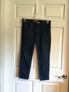 EUC Lucky Brand Charlie Skimmer Woman's 6 / 28 Denim Polka Dot Capris * - Picture 1 of 5