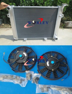Radiador de aluminio + VENTILADORES para Jeep Grand Cherokee 5,2 L 5,9 L V8 1993-1998 1994 1995 Foto 1 de 4