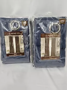 Elrene Essex Grommet Window Curtain Panel BLUE INDIGO 50 x 108 NEW - Picture 1 of 8