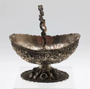 Manija oscilante de cesta de patas florales en relieve vintage hecha en Japón - Imagen 1 de 16