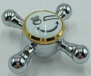 JADO Retro Kreuzgriff Dusch Wannenumstellung für Armatur Farbe Silber Gold - Bild 1 von 5