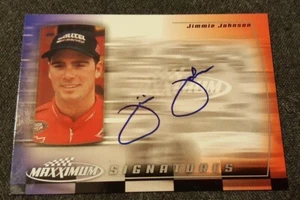 2000 MAXXIMUM SIGNAT*JIMMIE JOHNSON*ROOKIE*AUTOGRAPH CARD*NRMT*7 TIME CHAMP*HOF* - Picture 1 of 2