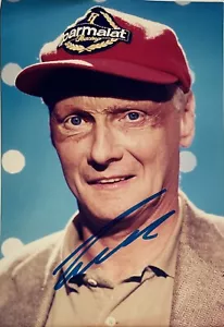 Niki Lauda signiert Formel 1 Presse Foto Unterschrift Signatur Autogramm - Bild 1 von 2