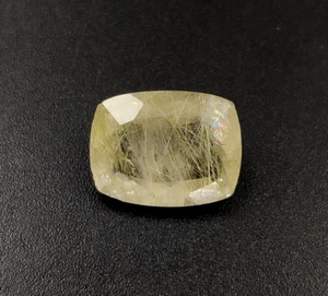 4.20 Ct Rutilated Quartz Loose Gemstone 13.3X9.4X5.3mm Cushion Faceted Cut W1 - Picture 1 of 6
