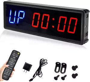 LED Interval Timer Count Down/Up Clock Stopwatch with Remote for Home Gym Fitnes - Picture 1 of 12