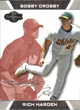 2007 (ATHLETICS) Topps Co-Signers Red #30A Rich Harden/Bobby Crosby