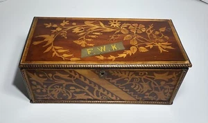 Antique MARQUETRY WOOD BOX 19th Century - Picture 1 of 9