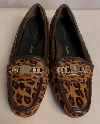 Rockport adiPrene de Adidas Mocasines de Conducción de Cuero Estampado Animal Talla 8M EC! Foto 1 de 4