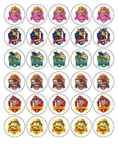 Paw Patrol Birthday Party Cupcake Toppers 30 x 3.8cm - Picture 1 of 1