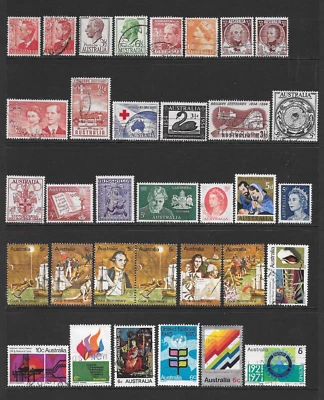 AUSTRALIA GRAN SELECCIÓN USADA - 96 SELLOS - 1950 a 1977 Foto 1 de 3
