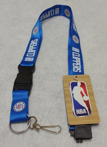 Los Angeles Clippers Premium 24" Long Nylon Breakaway ID Holder/Lanyard/Keychain Cover