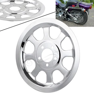 Chrome Outer Rear Pulley Cover Insert For Harley Heritage Springer EFI FLSTSI - Picture 1 of 12