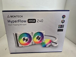Montech Hyperflow Argb 240 Aio Cpu Liquid Cooler, for Intel & Amd (White) - Afbeelding 1 van 4