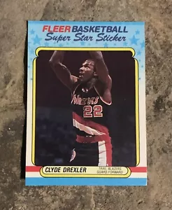 Clyde Drexler 1988 Fleer Basketball Super Star Sticker. Portland Trail Blazers - Picture 1 of 6