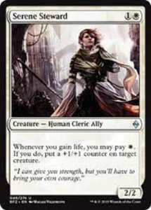 Tarjeta Magic The Gathering Magic The Gathering 2015 Serene Steward - Cleric Creature poco común - Imagen 1 de 2