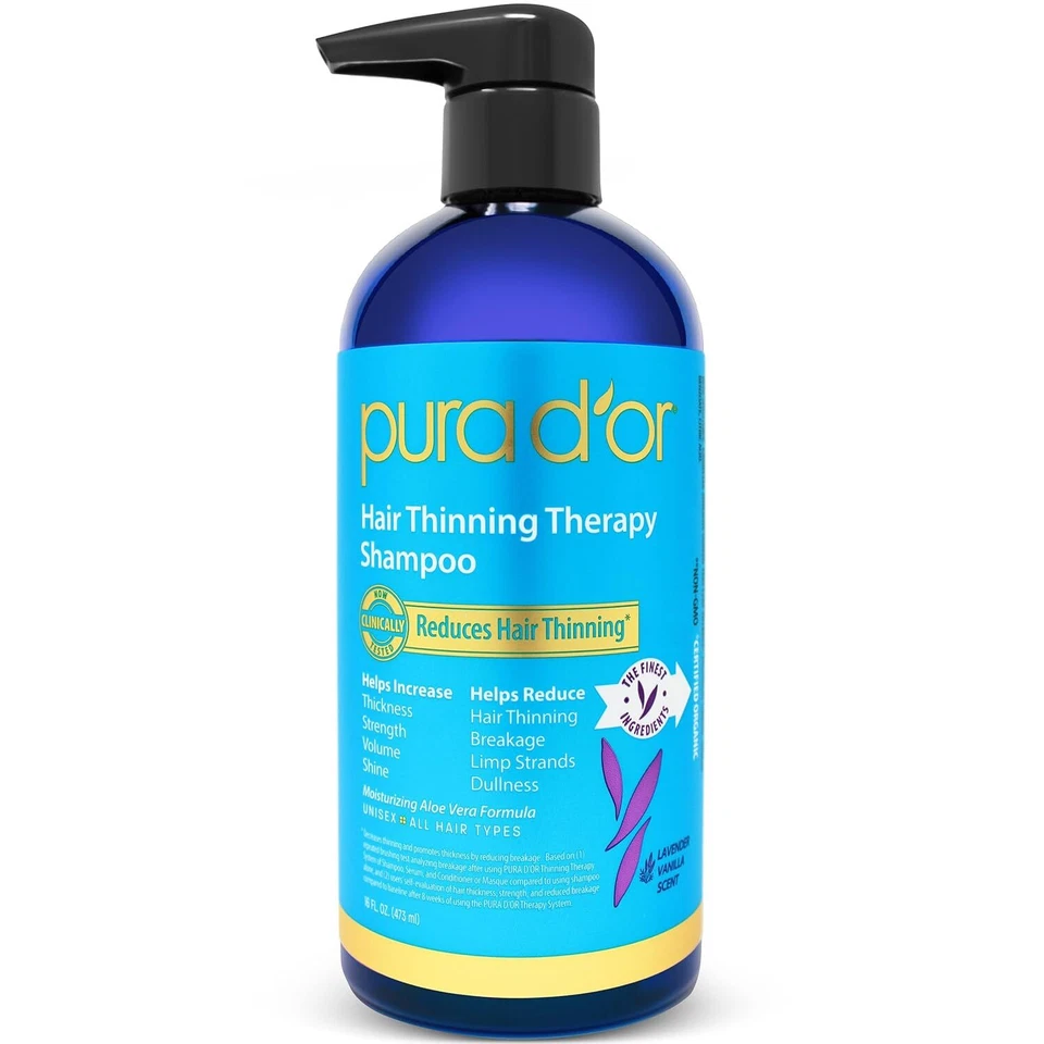 PURA D'OR Dor LAVENDER VANILLA Hair Thinning Therapy Shampoo, Men & Women, 16 oz - Image 1 of 4