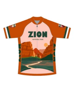 2025 Zion National Park Men's Cycling Jersey - Picture 1 of 8