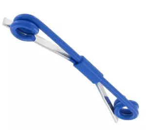 Shields Collar Clip Mens Vintage Bar Royal Blue Enamel Boxed 2 1/4" - Picture 1 of 3