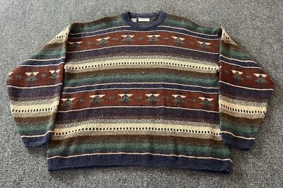 Cambio Italia VTG Sweater Crewneck Multicolor Southwest Wool Blend Womens 2X - Image 1 of 4
