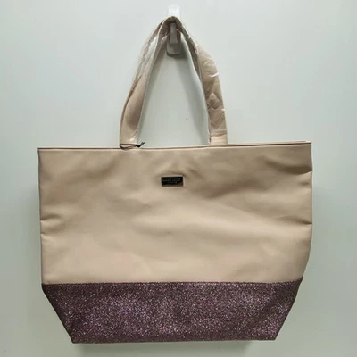 Jimmy Choo Women Baby Pink Glitter Polyester Tote Parfums Style Purse Bag - Image 1 of 4