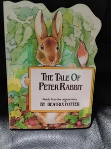 The Tale of Peter Rabbit, Shaped Board Book, Dreamhouse, 1988, Vintage - Picture 1 of 4