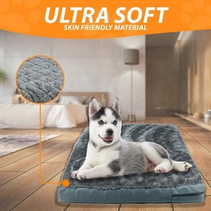 ZENO Orthopedic Dog Bed Memory Foam Waterproof Washable Cover Non-Slip Pet Sofa - Picture 1 of 8
