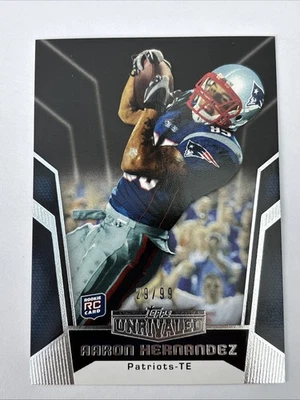 2010 Topps Unrivaled Silver 113 Aaron Hernandez Rookie 29/99 Patriots!!! - Image 1 of 2