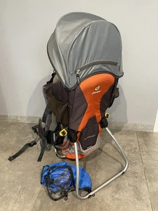 Sac à dos porte bébé officiel Deuter montagne Kid Confort I pluie pare soleil - Imagen 1 de 10
