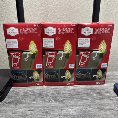 Dual-Direction All Purpose Gutter/Shingle Light Clips - New 300 Ct Total - Image 1 of 4