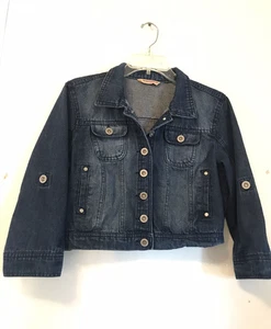 Highway Jeans Cropped Blau Jeansjacke Damen Größe L - Bild 1 von 7