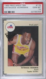1989-90 ProCards CBA Haywoode Workman #176 PSA 10 GEM MT - Picture 1 of 3