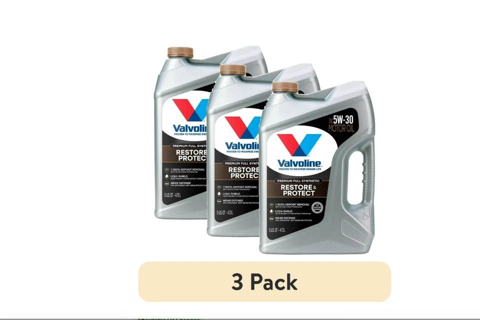 Pack of 3 - Valvoline Restore & Protect Full Synthetic 5W-30 Motor Oil 5 QT - Image 1 of 1