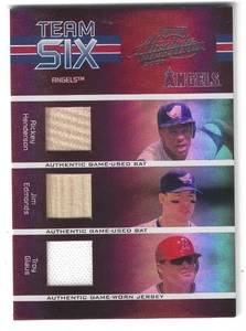 2005 Absolute Memorabilia Rickey Henderson Edmonds Glaus Team Six GU Patch /25 - Picture 1 of 2