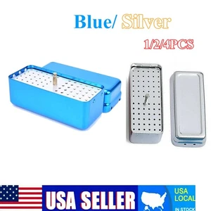 1/2/4x 72 Holes Dental FG Bur Endo File Holder Stand Autoclave Disinfection Case - Picture 1 of 17