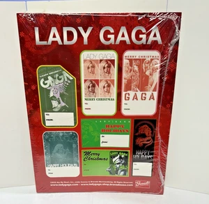 LADY GAGA HOLIDAY CHRISTMAS GIFT TAG STICKER SHEETS OFFICIALLY LICENSED 2010 NEW - Picture 1 of 10