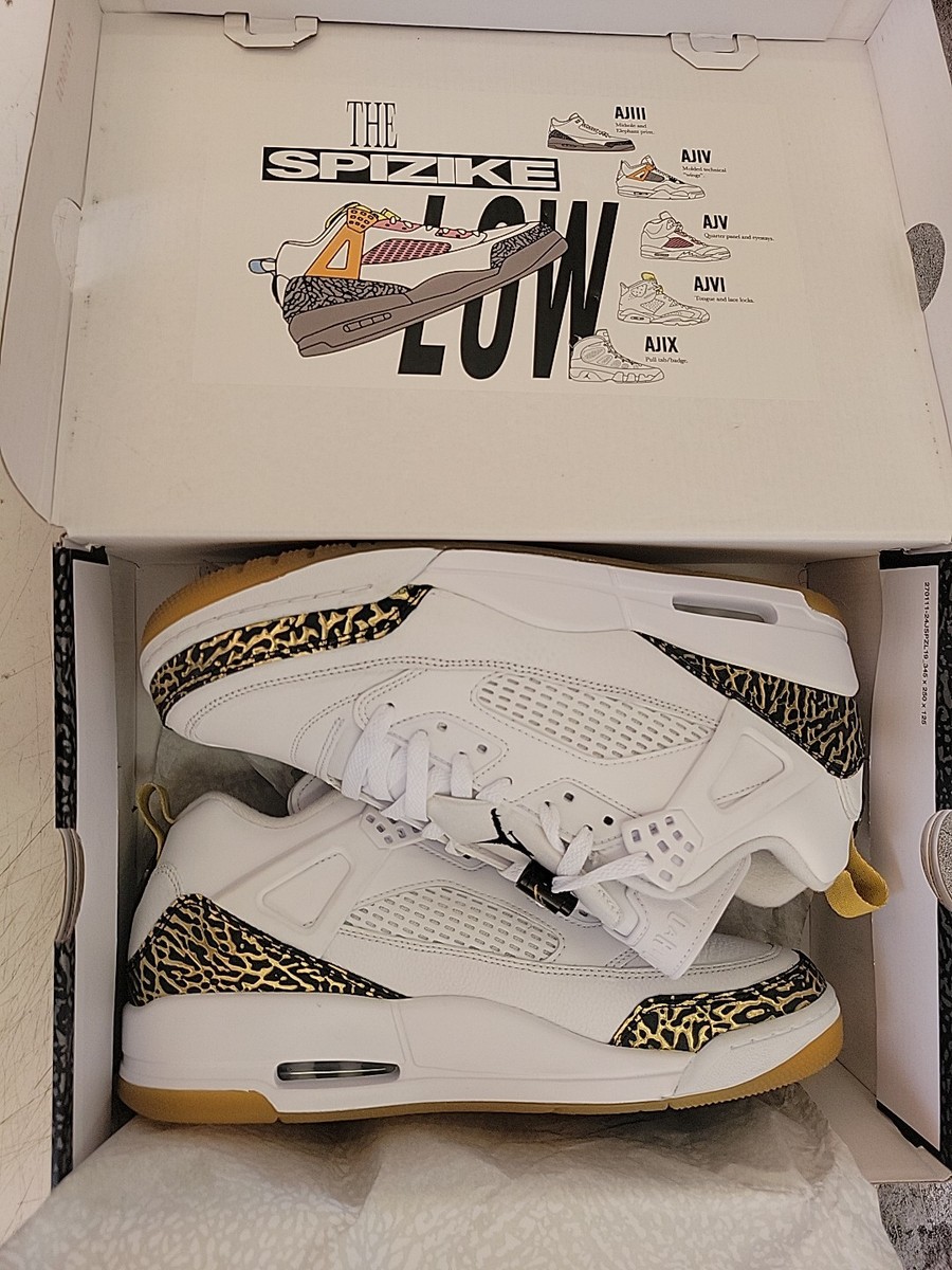 Jordan Spizike Low White Black Metallic Gold for Sale Jordan Spizike Low White Black Metallic Gold for Sale