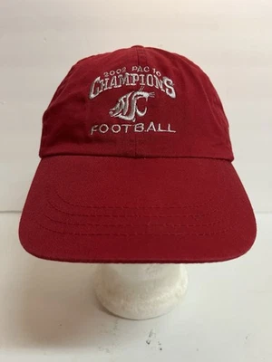 Gorra ajustable ajustable vintage 2002 Washington State Cougars PAC 10 Champions Foto 1 de 4