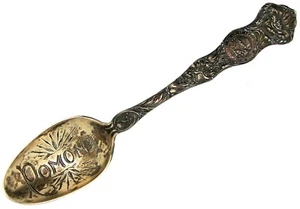 Antigua cuchara de recuerdo de plata de ley firmada de colección Romona CALIFORNIA elegante - Imagen 1 de 4