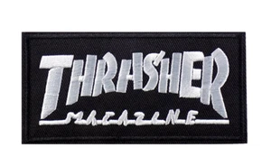THRASHER MAGAZINE EMBROIDERED PATCH IRON/SEW ON 4-1/4" x 2-1/8" SKATEBOARDING - Bild 1 von 2