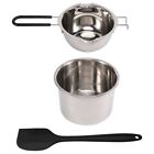 5X( Boiler Pot Set Stainless Steel Melting Pot With Silicone Spatula For5123