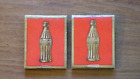 2 Vintage Coca Cola Matchbooks   "Delicious Refreshing"  ~ Diamond Match Co. Usa